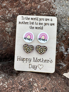 Mothers Day Earring Card pre order