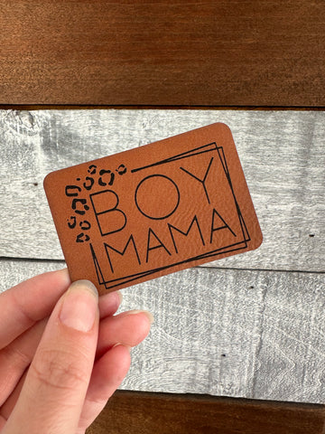 Boy MAMA Leopard Border Patch