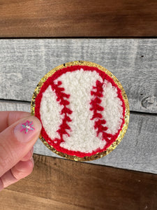 Baseball Chenille Patch 2.4 in