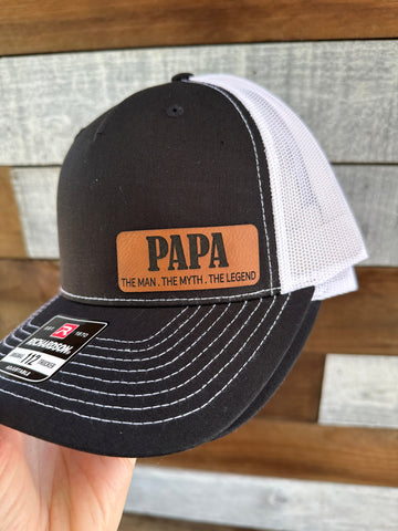 Papa man myth legend side patch