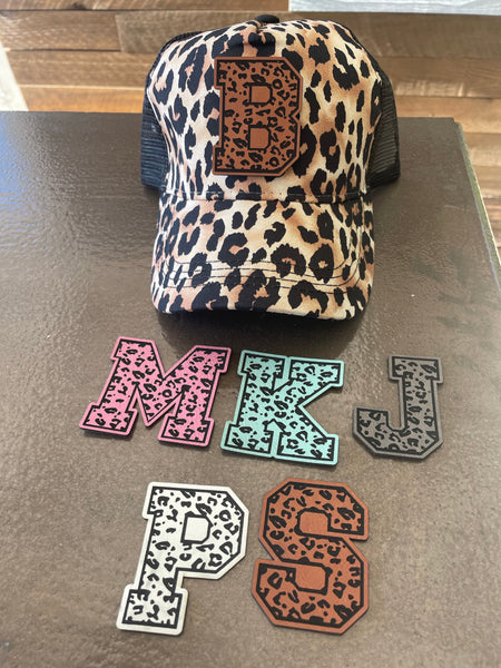 M-Z Leopard letter patch Brown Patch only