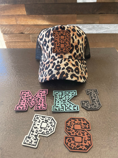 A-L Leopard letter patch Brown Patch only