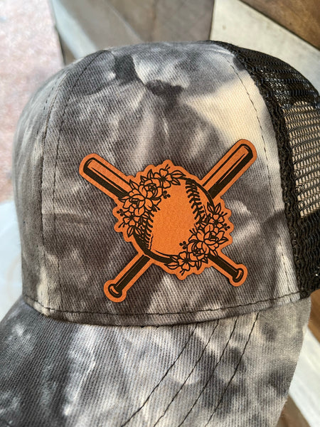 Baseball/Softball Floral Patch