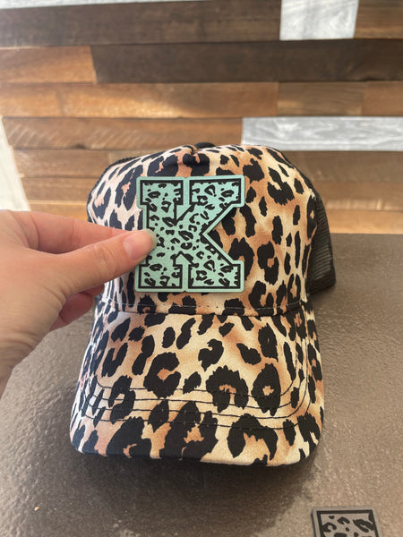 M-Z Leopard letter patch Brown Patch only