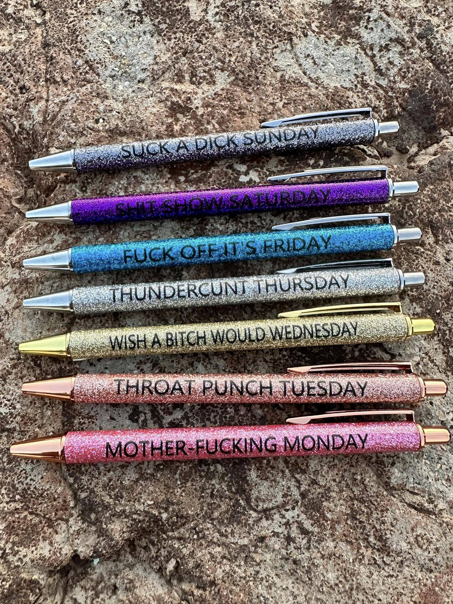 Weekday pens set of 7