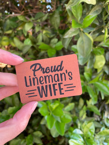 Proud linemand wife patch
