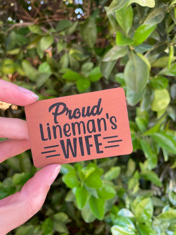 Proud linemand wife patch