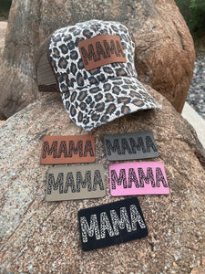 Leopard MAMA hat patch Brown only
