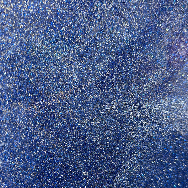 Blue glitter Heart Studs Acrylic